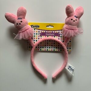 NEW!!! Peeps Pink Ballerina Bunny Plush Headband With Embroidered Detail (NWT)